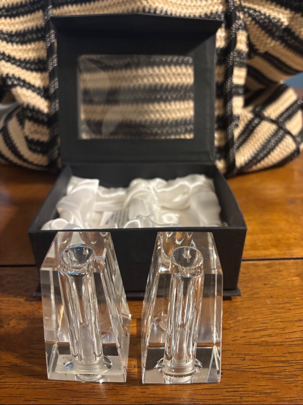 Oleg Cassini Crystal Salt & Pepper Set